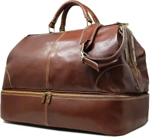 Floto Luggage Positano Grande Carry All, Vecchio Brown, Medium
