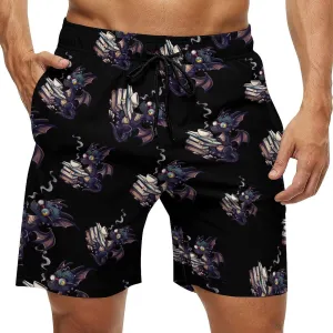 Funny Dragon Read Books Men's Swim Trunks Quick Dry Board Shorts Breathable Summer Beach Shorts Bathing Suits