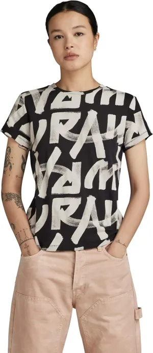 G-STAR Women's Calligraphy Allover Tops
