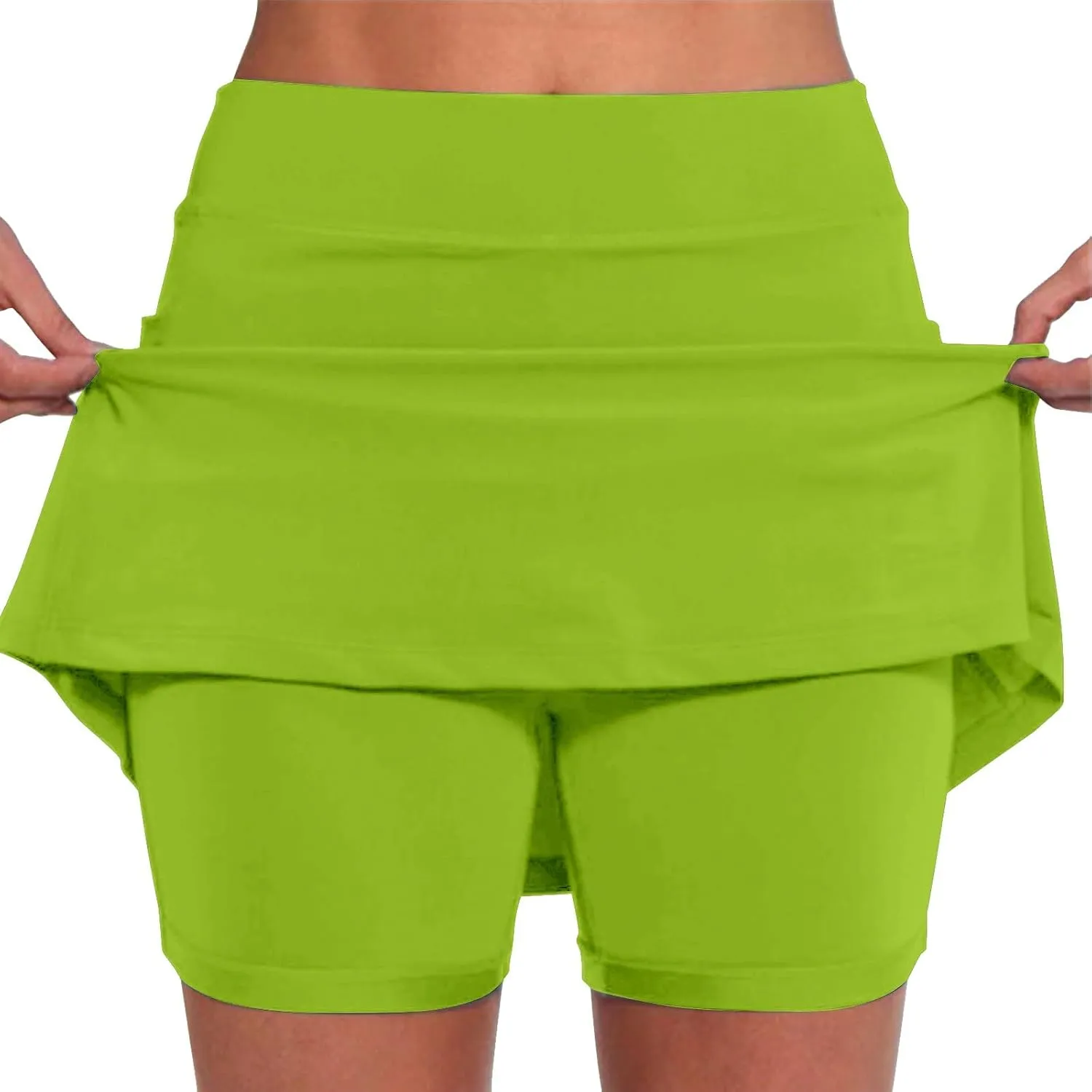Golf Skirts for Women high Waisted Tennis Skirt with Pockets for Balls Womens Athletic Shorts Longer