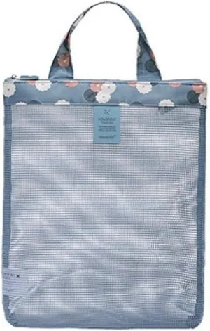 Gym Bag Mesh Tote Bag Duty Lightweight Foldable Handy Pouch for Sport Beach Swimming Pool Family Picnic Shopping (Random Color)