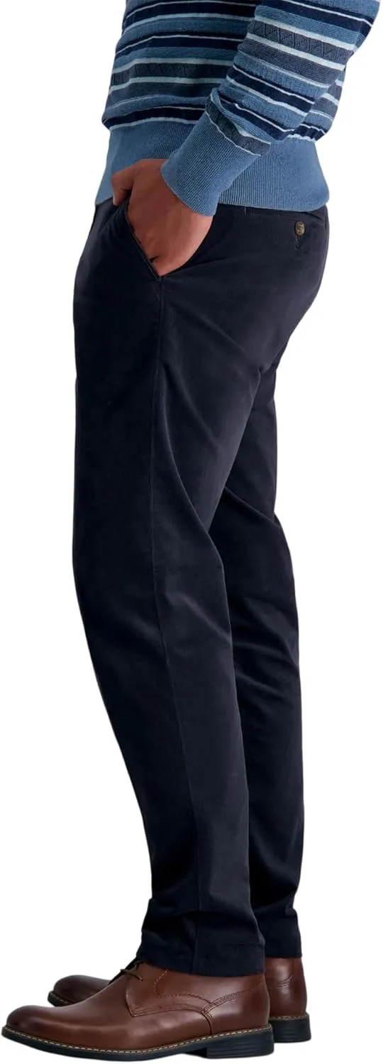 Haggar Mens Straight Fit Stretch Corduroy Pant