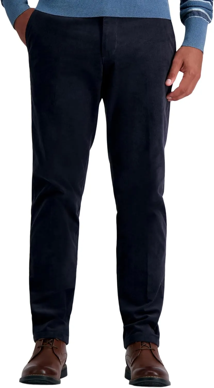 Haggar Mens Straight Fit Stretch Corduroy Pant