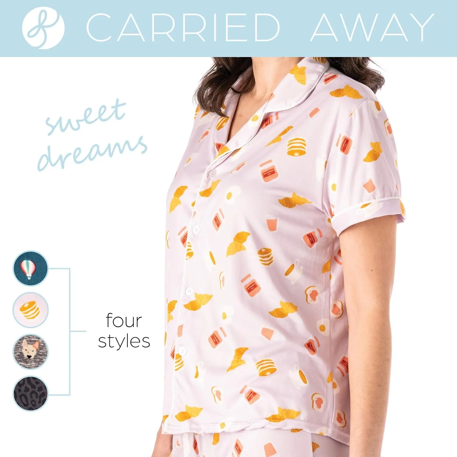 Hello Mello Lounge Short Sleeve Soft Pajama Top for Women