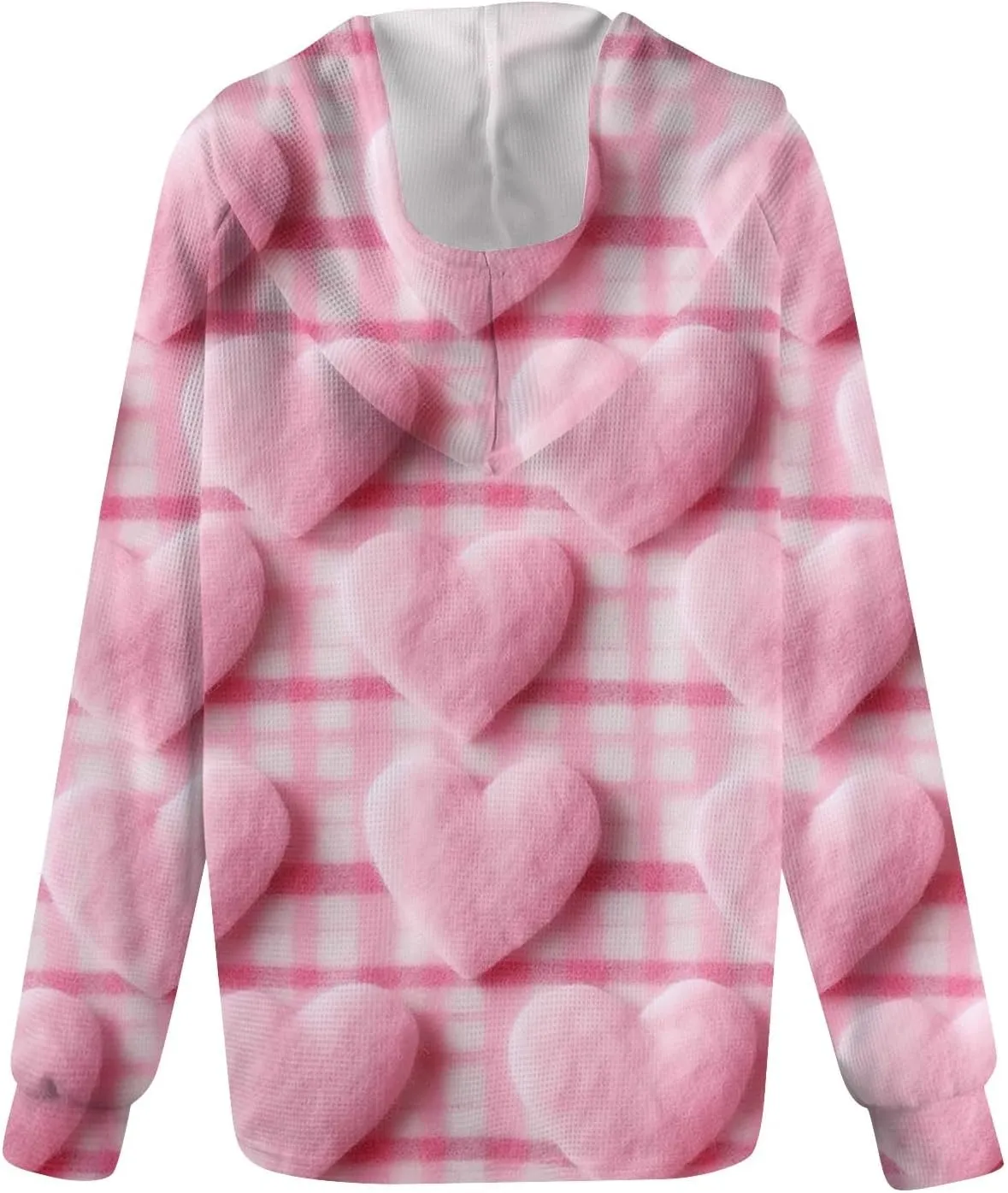 Hoodies For Women Trendy Long Sleeve V Neck Buttons Shirts Fashion Pullover Waffle Kint Tops Oversized Sweatshirts