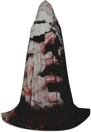 Horror Cartoon Halloween Cape For Teenagers, Hooded Cloak Long Cape Costume Cloak For Party Or Cosplay