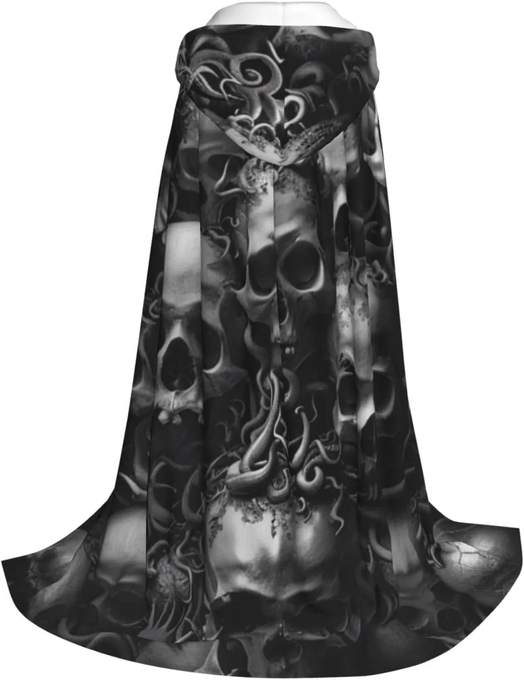 Horror Cartoon Halloween Cape For Teenagers, Hooded Cloak Long Cape Costume Cloak For Party Or Cosplay