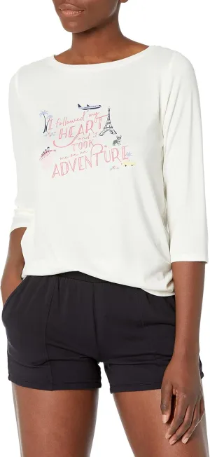 HUE Women's Fashion Sleepwear Pajama Tops
