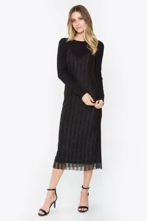 Janine Layered Midi Dress