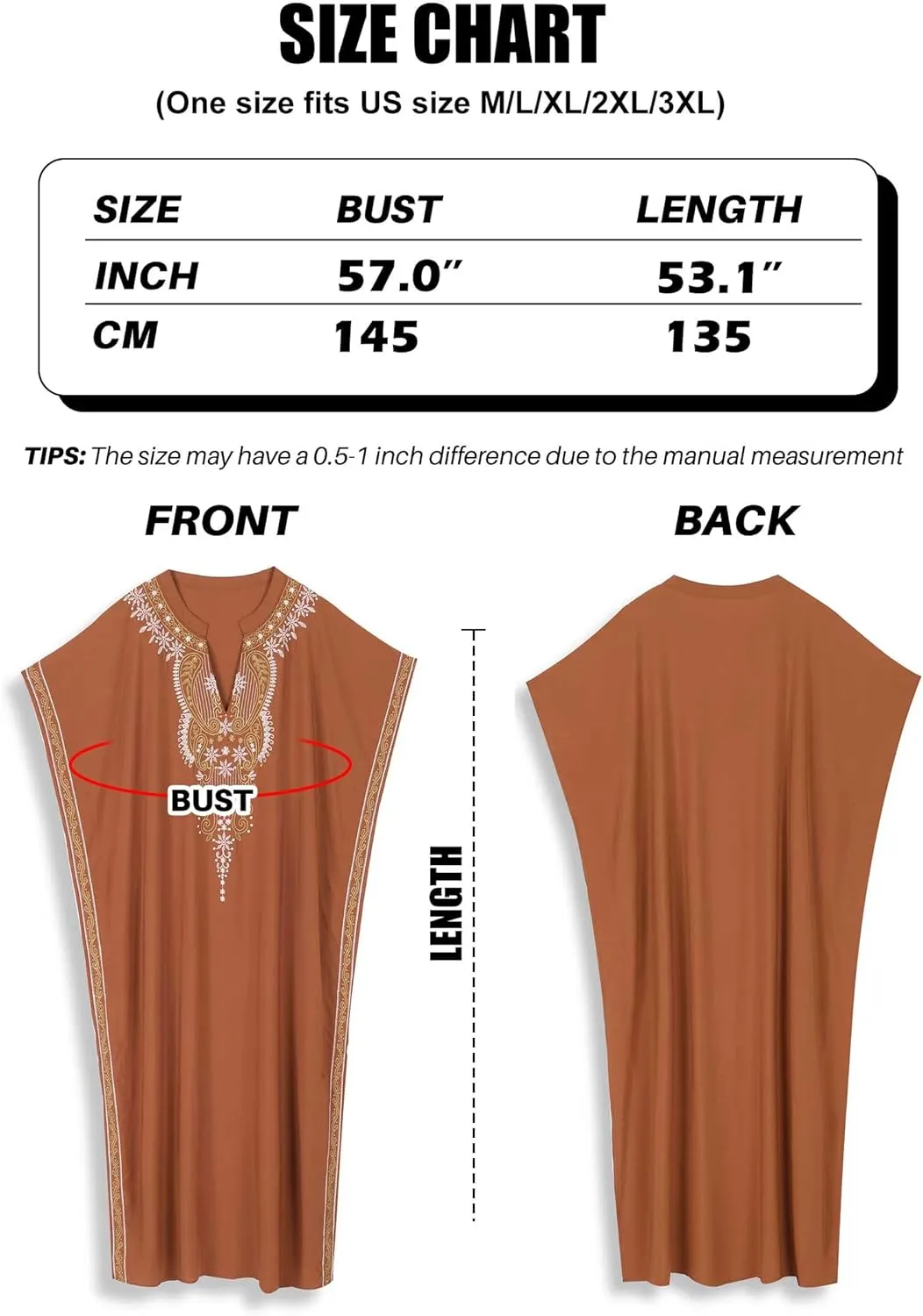 Kaftan Cover up for Women Maxi Beach Dresses Plus Size Caftan Loungewear African Muumuu Dress Lightweight Beachwear