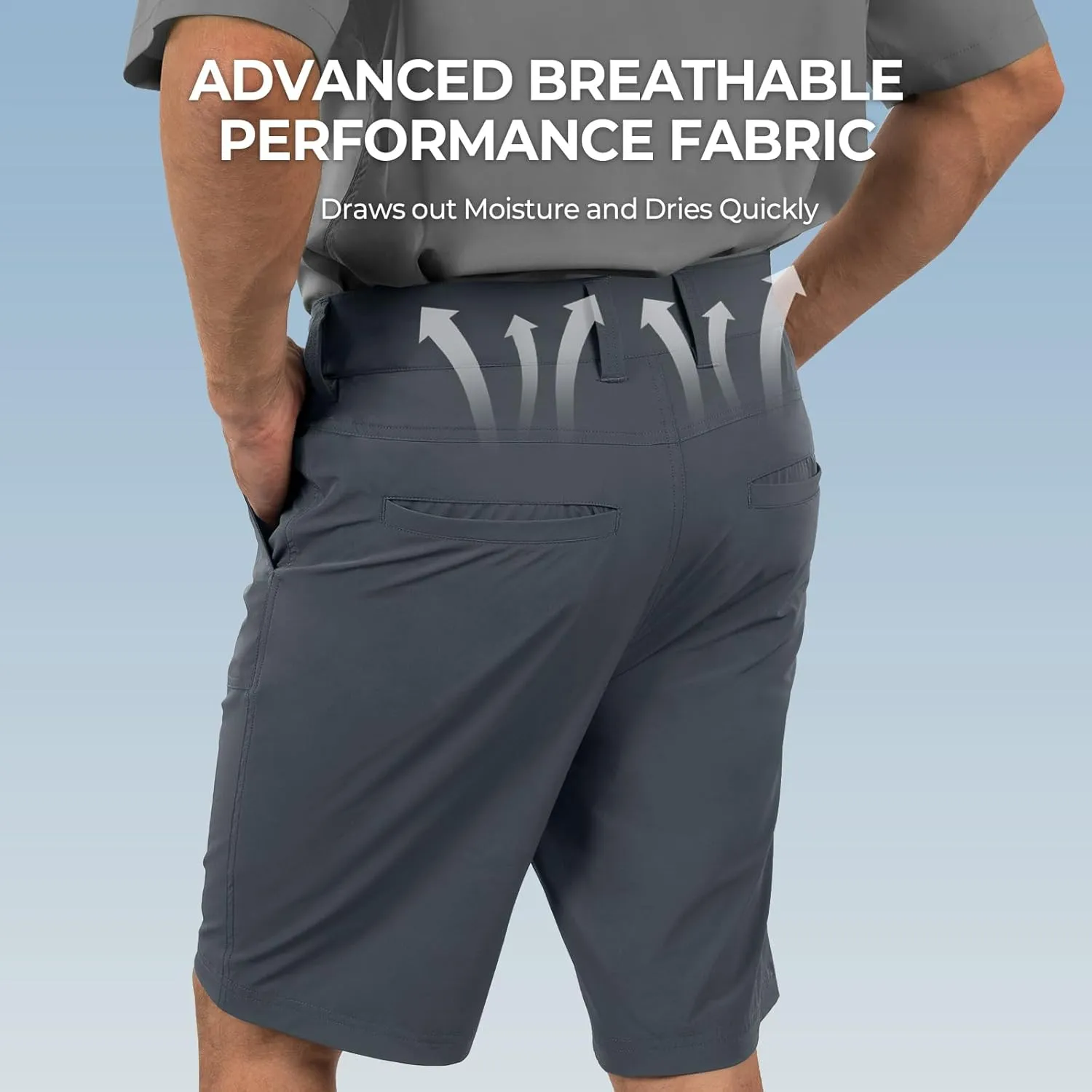 KastKing Cool Caster Men's Fishing Shorts, UPF 50  Hiking Shorts, 10.5 and 7.5 Available, Water Repellent, 4-Way Stretch