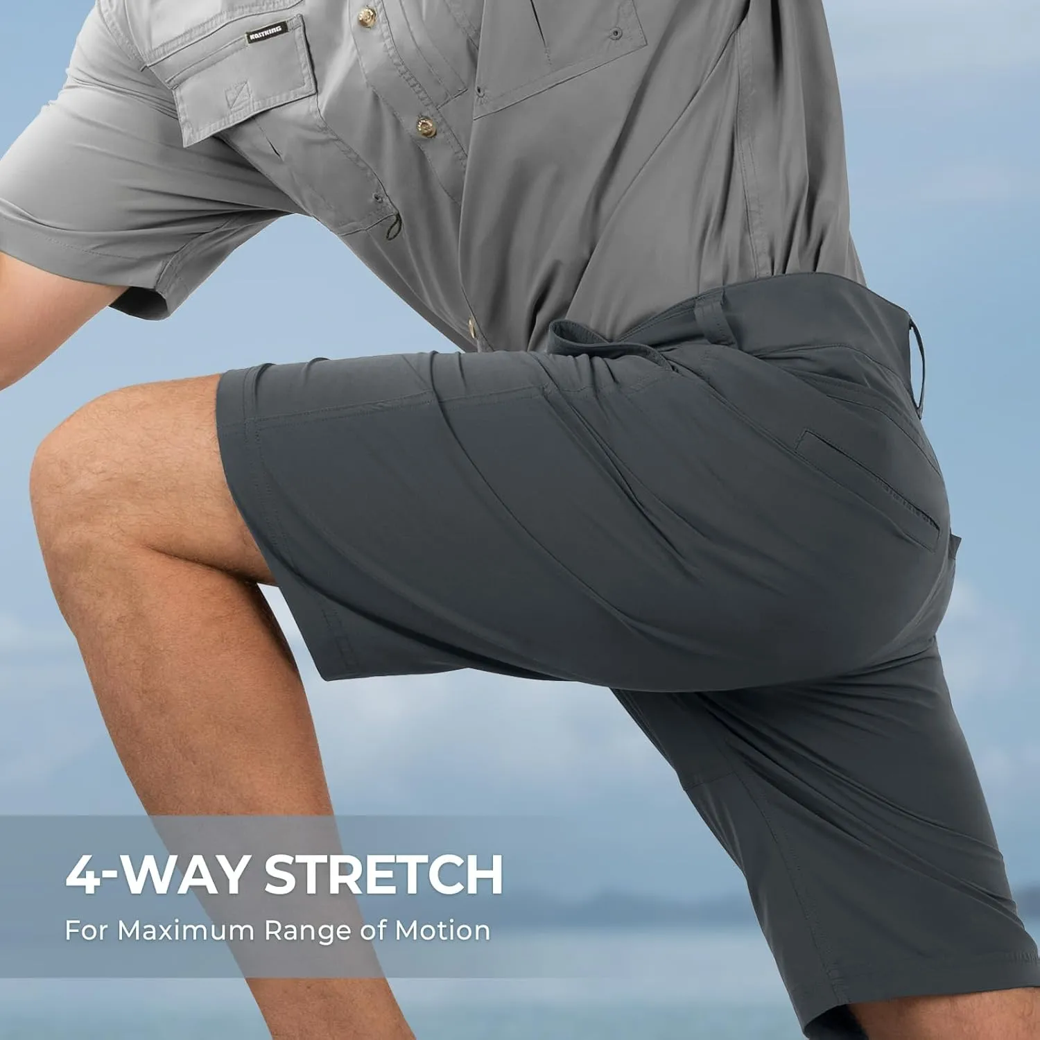KastKing Cool Caster Men's Fishing Shorts, UPF 50  Hiking Shorts, 10.5 and 7.5 Available, Water Repellent, 4-Way Stretch
