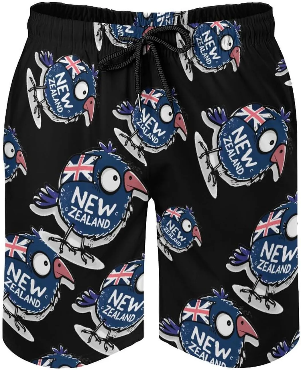 Kiwi Bird New Zealands Flag Men's Swim Trunks Quick Dry Board Shorts Breathable Summer Beach Shorts Bathing Suits