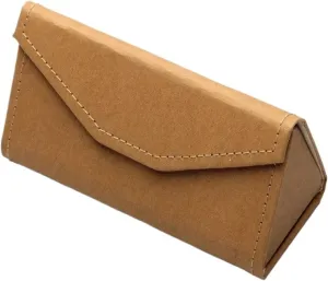 Leather waterproof glasses case, folding triangle sunglasses case bag, glasses accessories