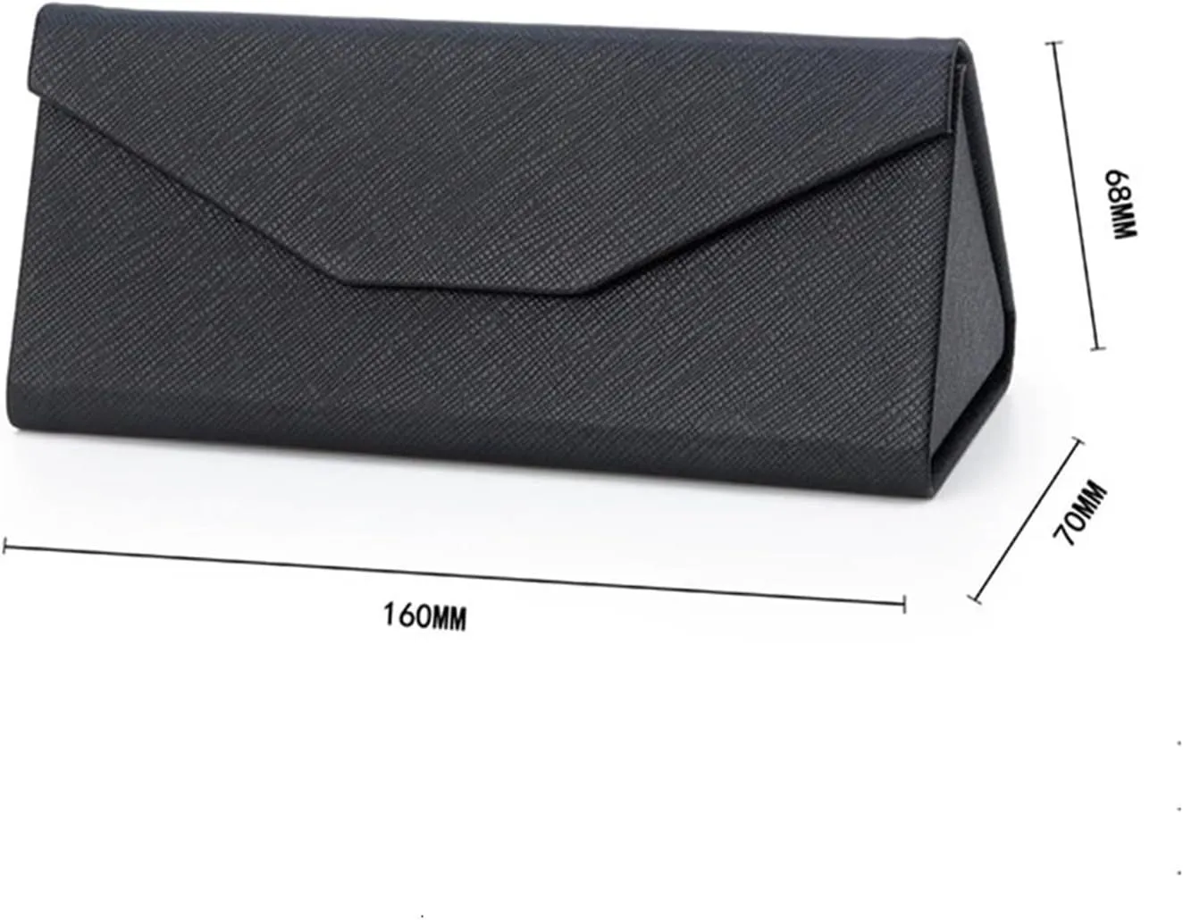 Leather waterproof glasses case, folding triangle sunglasses case bag, glasses accessories