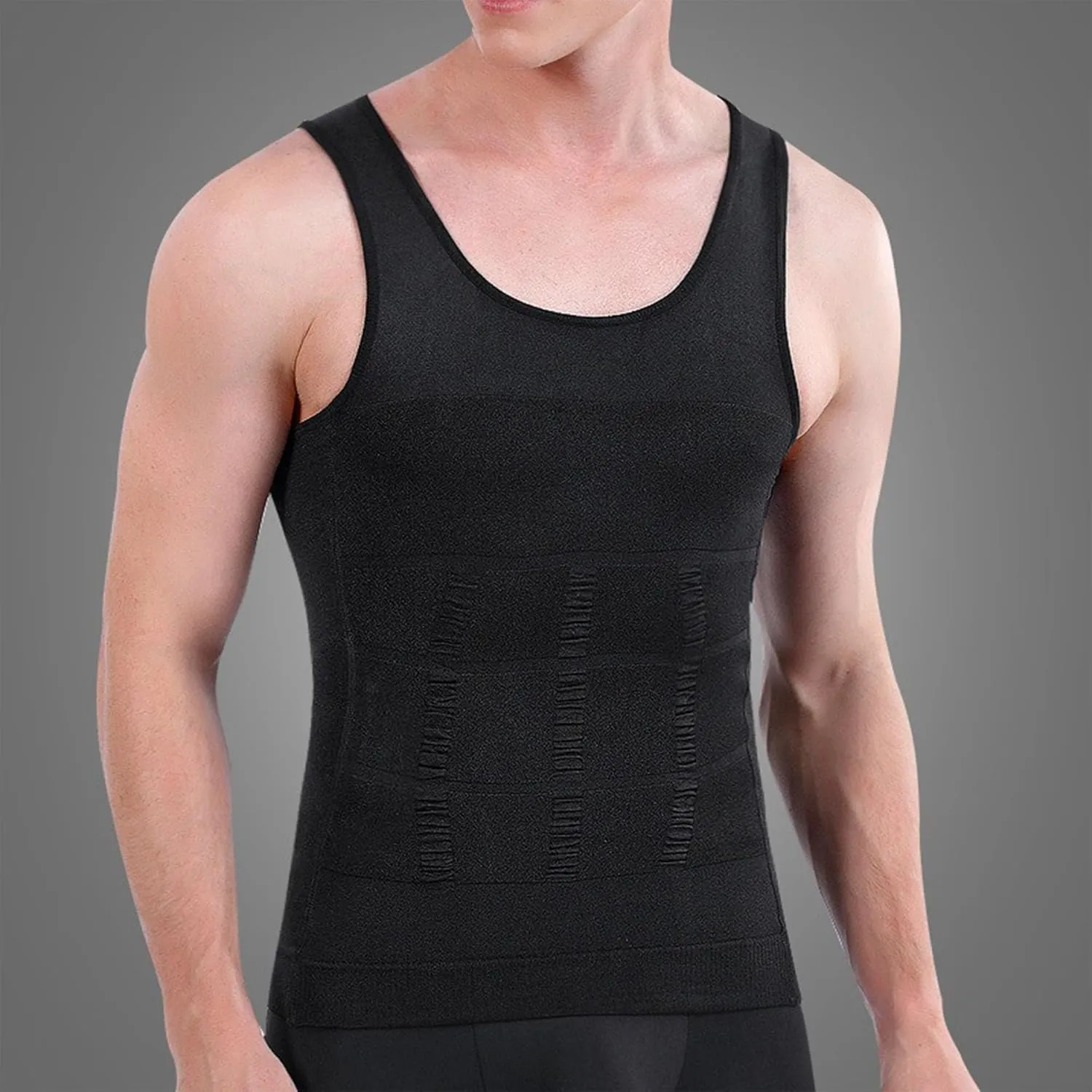 Maiyifu-GJ 5 Pack Men's Shapewear Tank Top Muscle Gym Compression Shirts Athletic Workout Sleeveless Slimming Undershirts