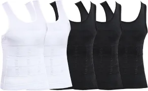 Maiyifu-GJ 5 Pack Men's Shapewear Tank Top Muscle Gym Compression Shirts Athletic Workout Sleeveless Slimming Undershirts