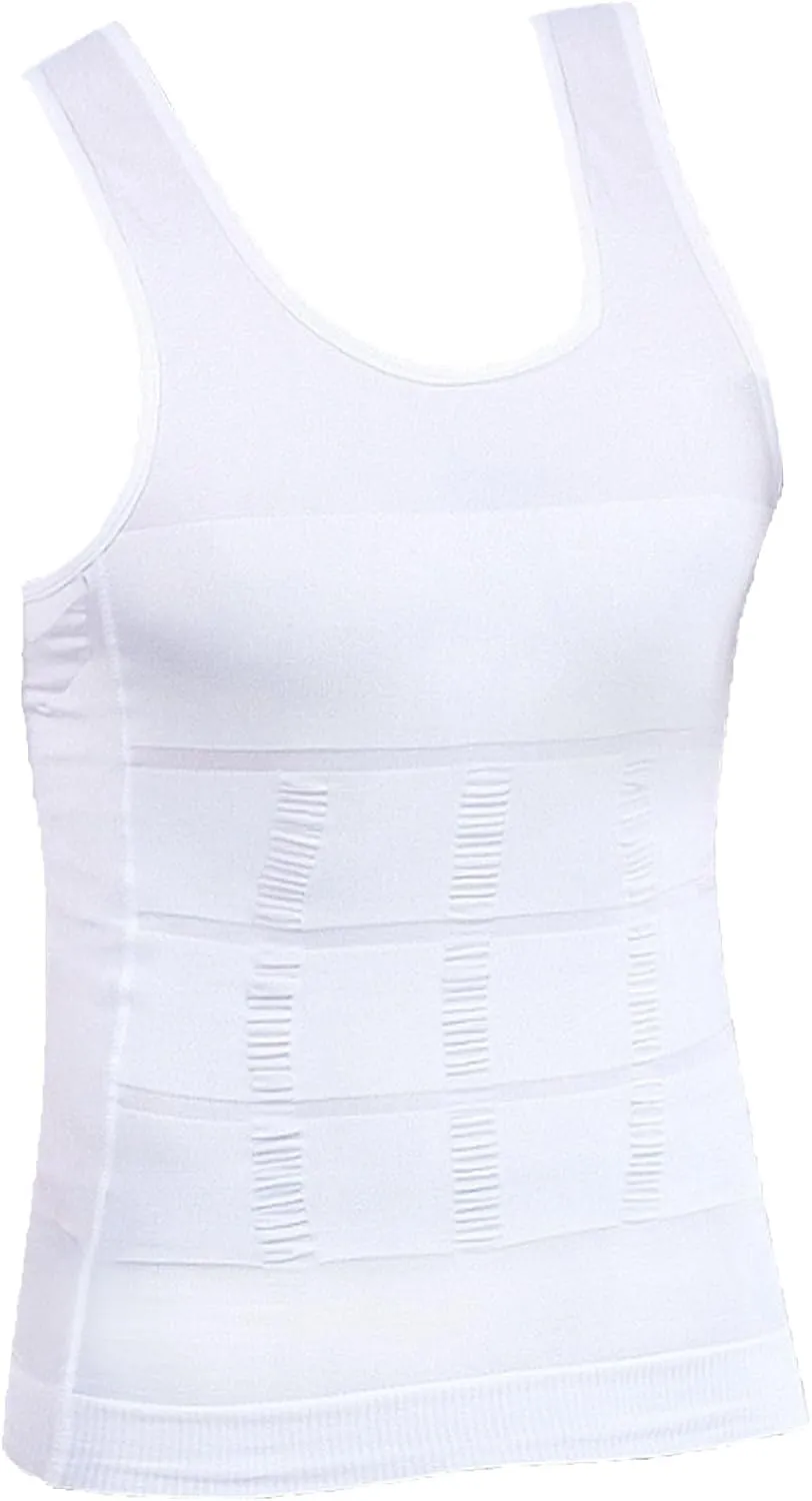Maiyifu-GJ 5 Pack Men's Shapewear Tank Top Muscle Gym Compression Shirts Athletic Workout Sleeveless Slimming Undershirts