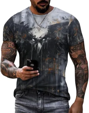 MARSVOVO Mens Camo T-Shirt Tops 2024 Novelty Graphic Casual Short Sleeve Sportswear Fashion Cotton Loose Workout Tee
