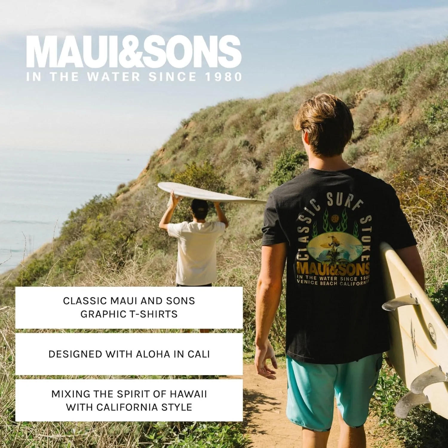 Maui & Sons Classic Men's Party On Pool Shorts | Stylish Board Shorts