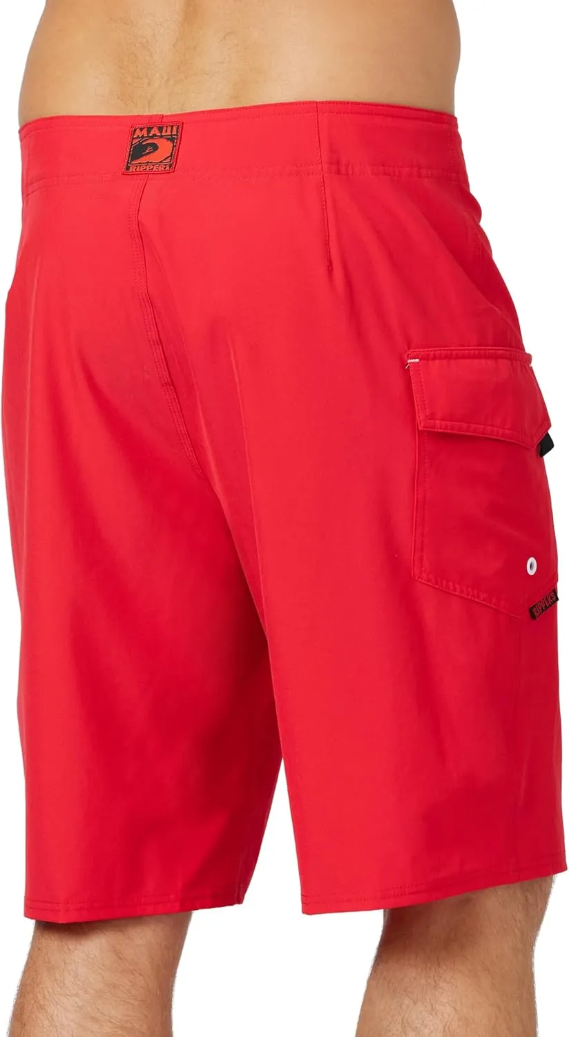 Maui Rippers Men's Lifeguard Stretch Boardshorts 21" Outseam