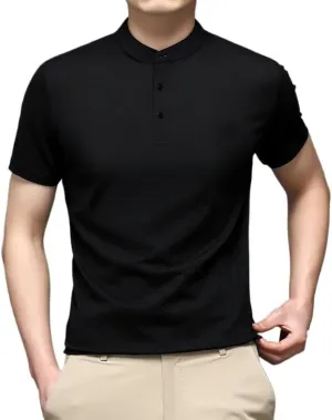 Men's Casual Solid Color Crew Neck T-Shirts for All Seasons