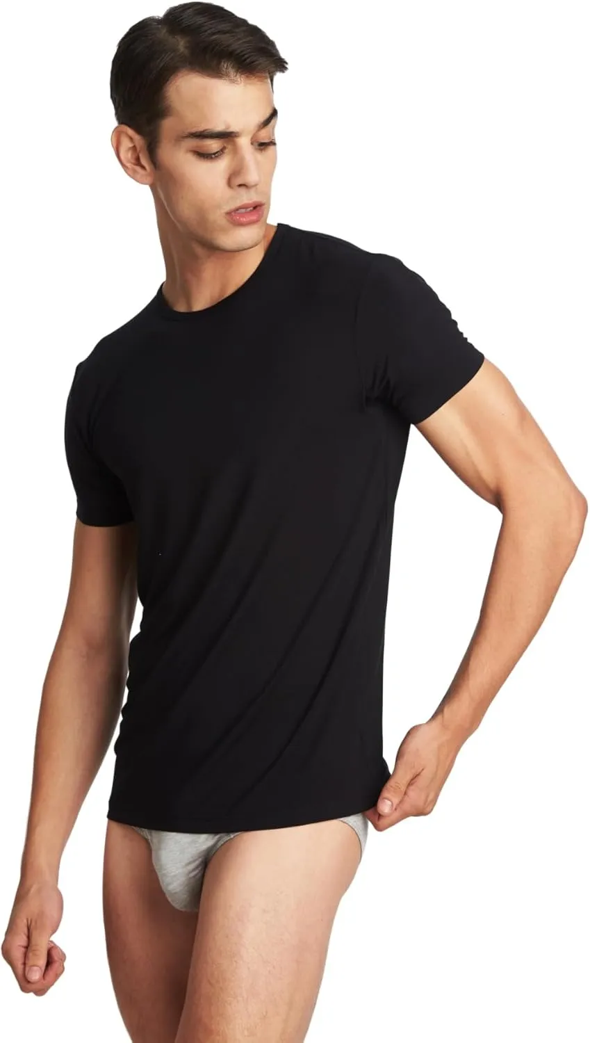 Men's Crew Neck T-Shirts, 3 Pack, Short Sleeve, Multicolor