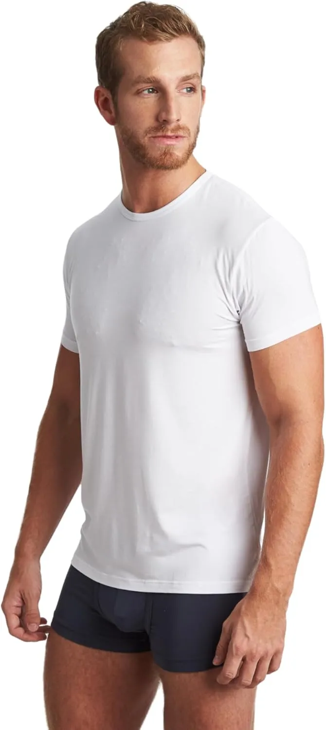 Men's Crew Neck T-Shirts, 3 Pack, Short Sleeve, Multicolor