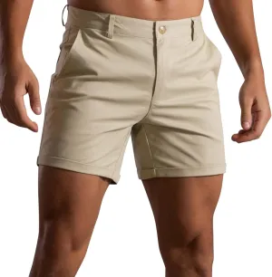 Men's Fashion Cargo Shorts Below Knee Length 3/4 Capri Pants Drawstring Pockets Elastic Waist Gym Shorts