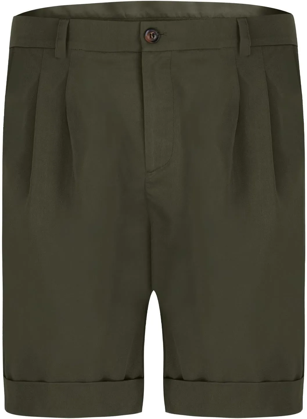 Mens Golf Chino Shorts Summer Beach Relaxted-Fit Pleated Front Button Waist Suit Shorts Solid Work Basic Short Pants
