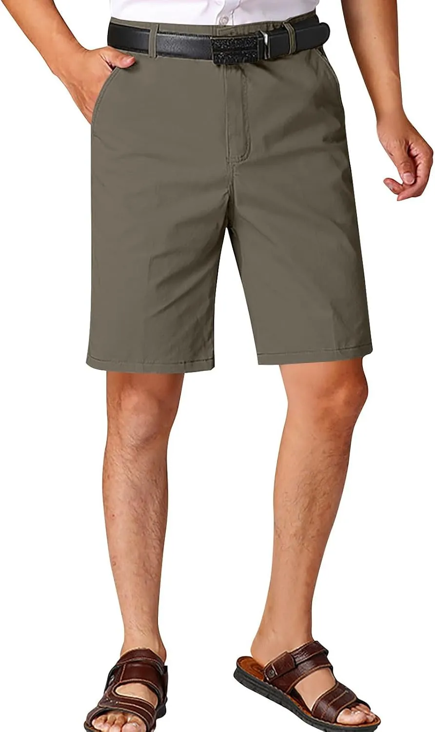 Men's Golf Shorts 2025 Mens Shorts Stretch Flat Front Work Dress Short Lightweight Hiking Chino Cargo Pants Straight