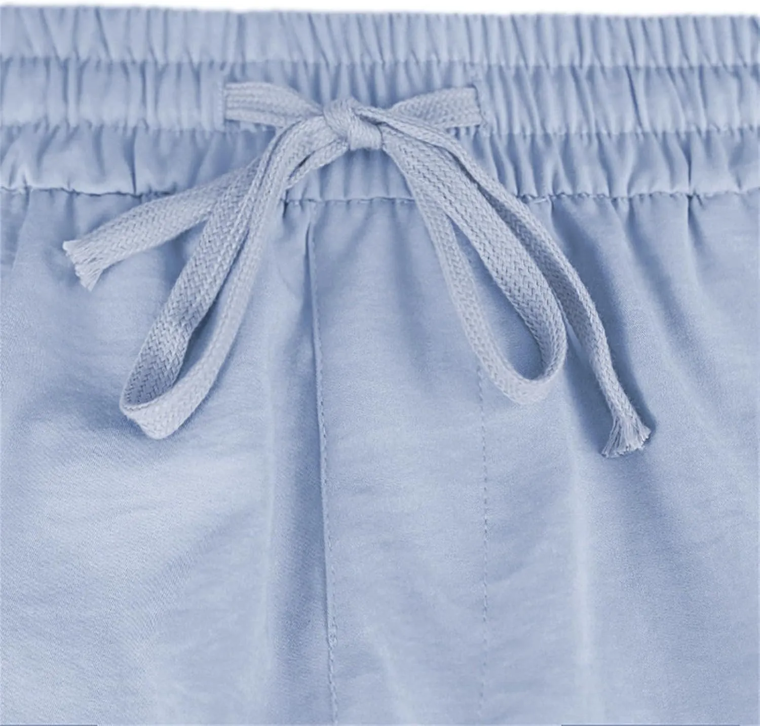 Men's Shorts Casual Cotton Linen Elastic Waist Summer Beach Vacation Shorts with Multi-Pocket