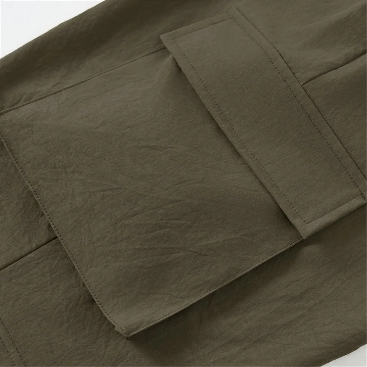 Men's Shorts Casual Cotton Linen Elastic Waist Summer Beach Vacation Shorts with Multi-Pocket