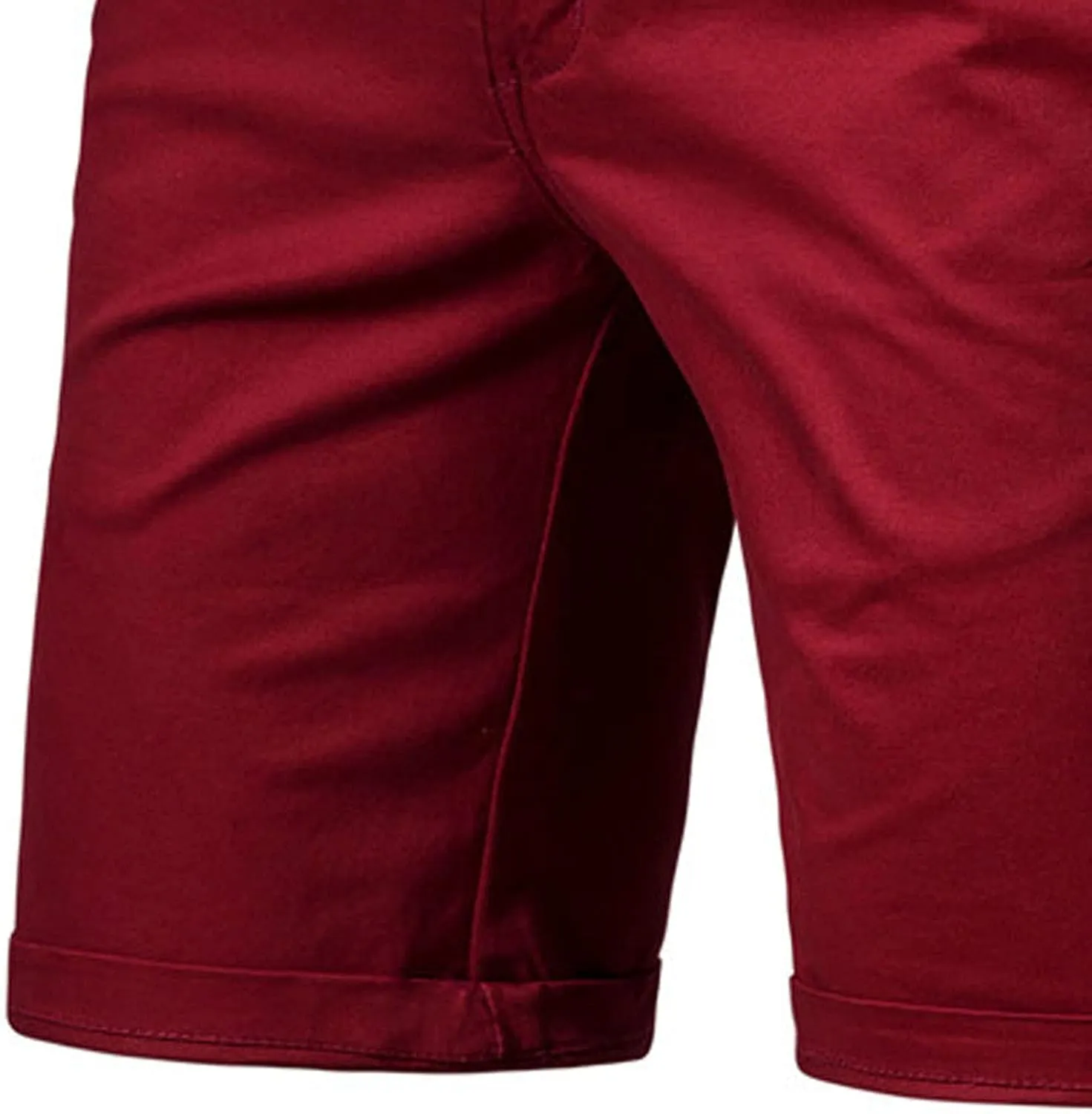 Men's Stretch Chino Short Slim Fit 10" Inseam Flat Front Shorts Summer Solid Lightweight Casual Shorts with Pocket