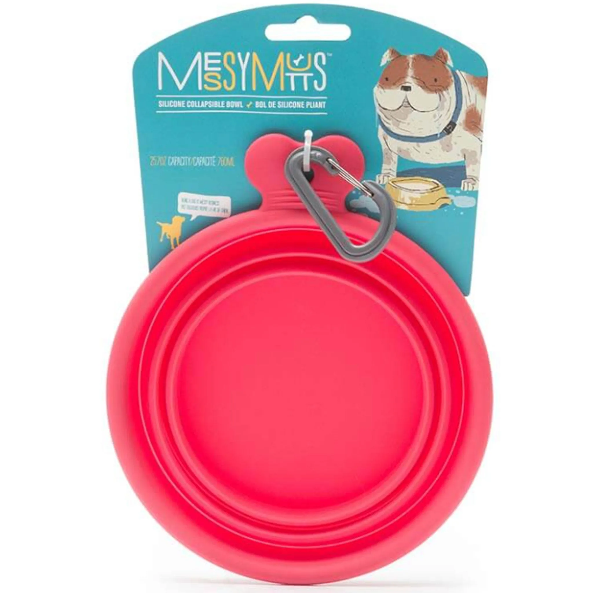 Messy Mutts Silicone Collapsible Bowl - Watermelon