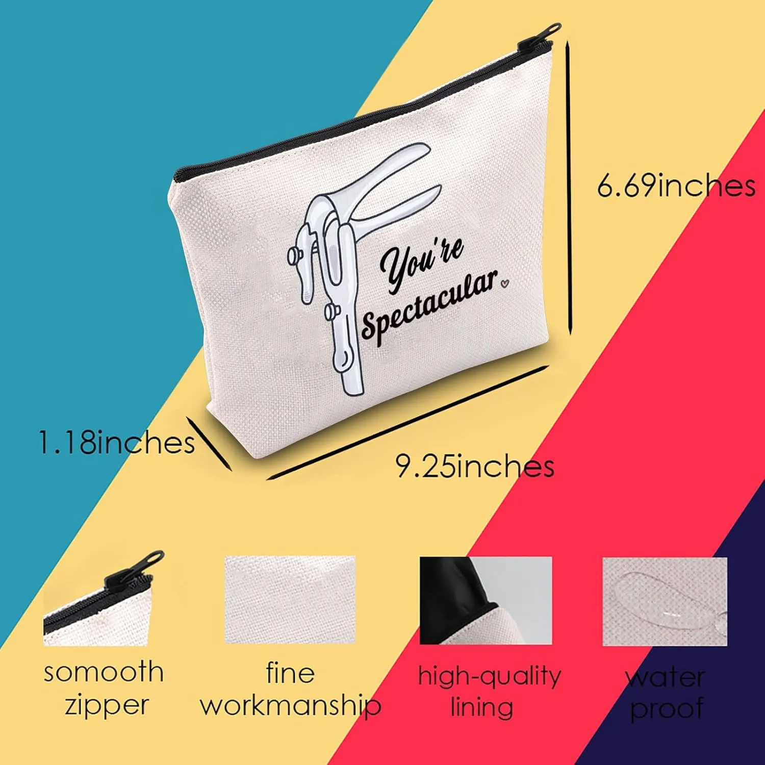 Midwife Survival Kit OBGYN Gift Doula Thank You Gift You're Spectacular Makeup Zipper Pouch Bag for Doctor Nurse (You're Spectacular)