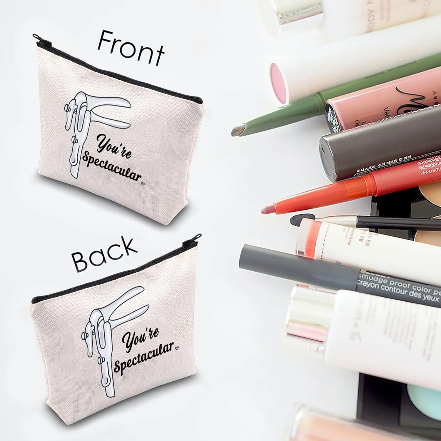 Midwife Survival Kit OBGYN Gift Doula Thank You Gift You're Spectacular Makeup Zipper Pouch Bag for Doctor Nurse (You're Spectacular)