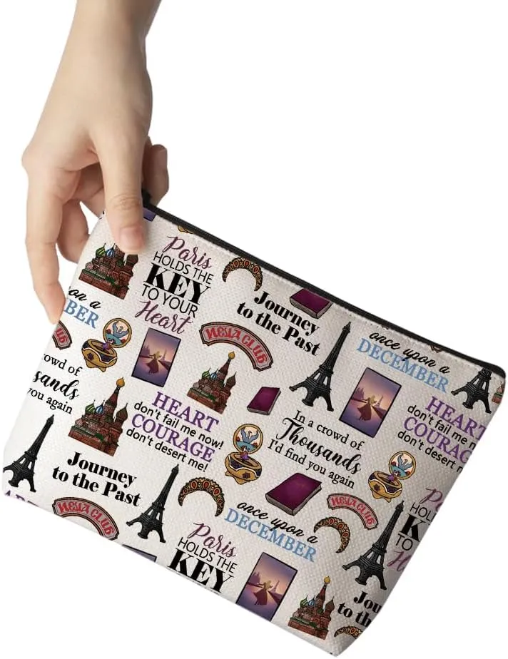 MNIGIU Anas-tasia Broadway Musical Inspired Gift Musical Theater Zipper Pouch Makeup Bag Gift For Actor Actress (Paris HOLDS Bag)