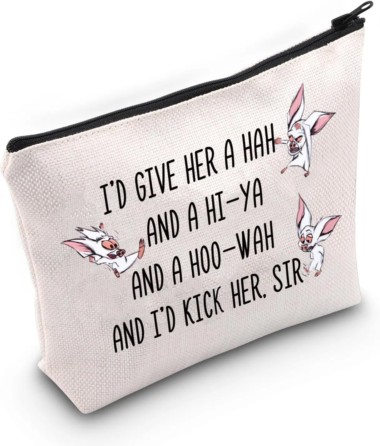 MNIGIU Bat Cosmetic Bag B-artok The M-agnificent TV Show Inspired Gift Bat Lover Gift Bat Themed Gift (HOO-W Bag)