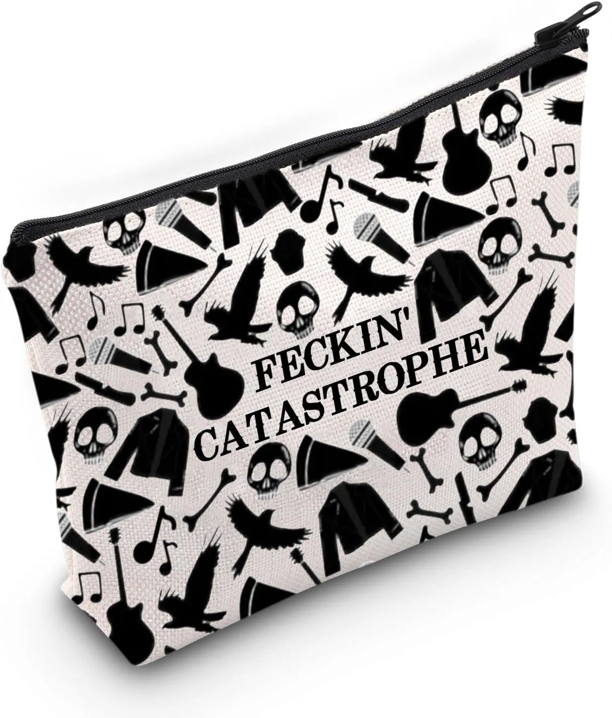 MNIGIU Leather and Lark inspired Gift Leather and Lark Cosmetic Bag Dark Romance Gift Feckin Catastrophe Bag (FEC-CAT Bag)