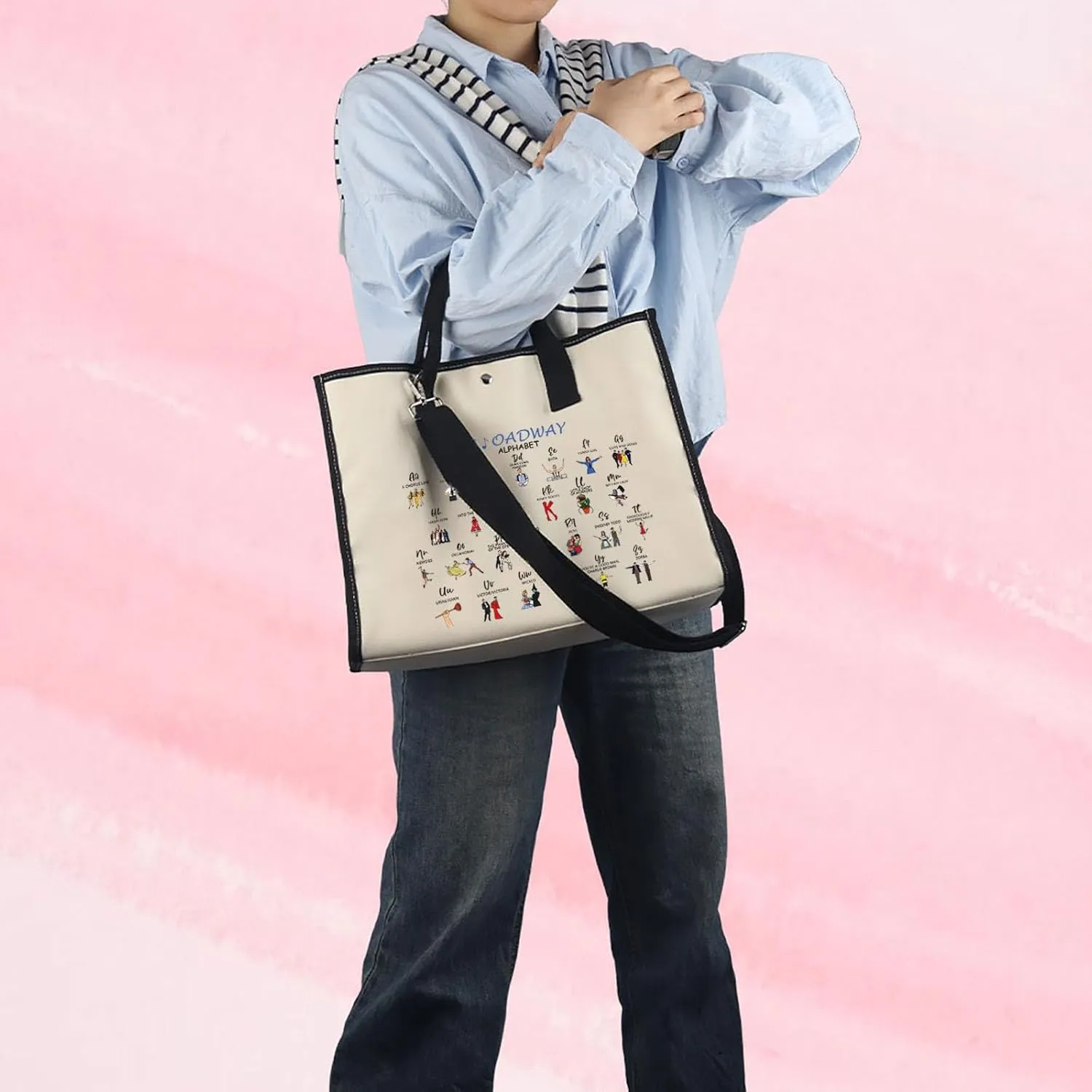 MNIGIU Musical Tote Bag Musical Lover Gift Musical Merchandise Musical Lover Gift