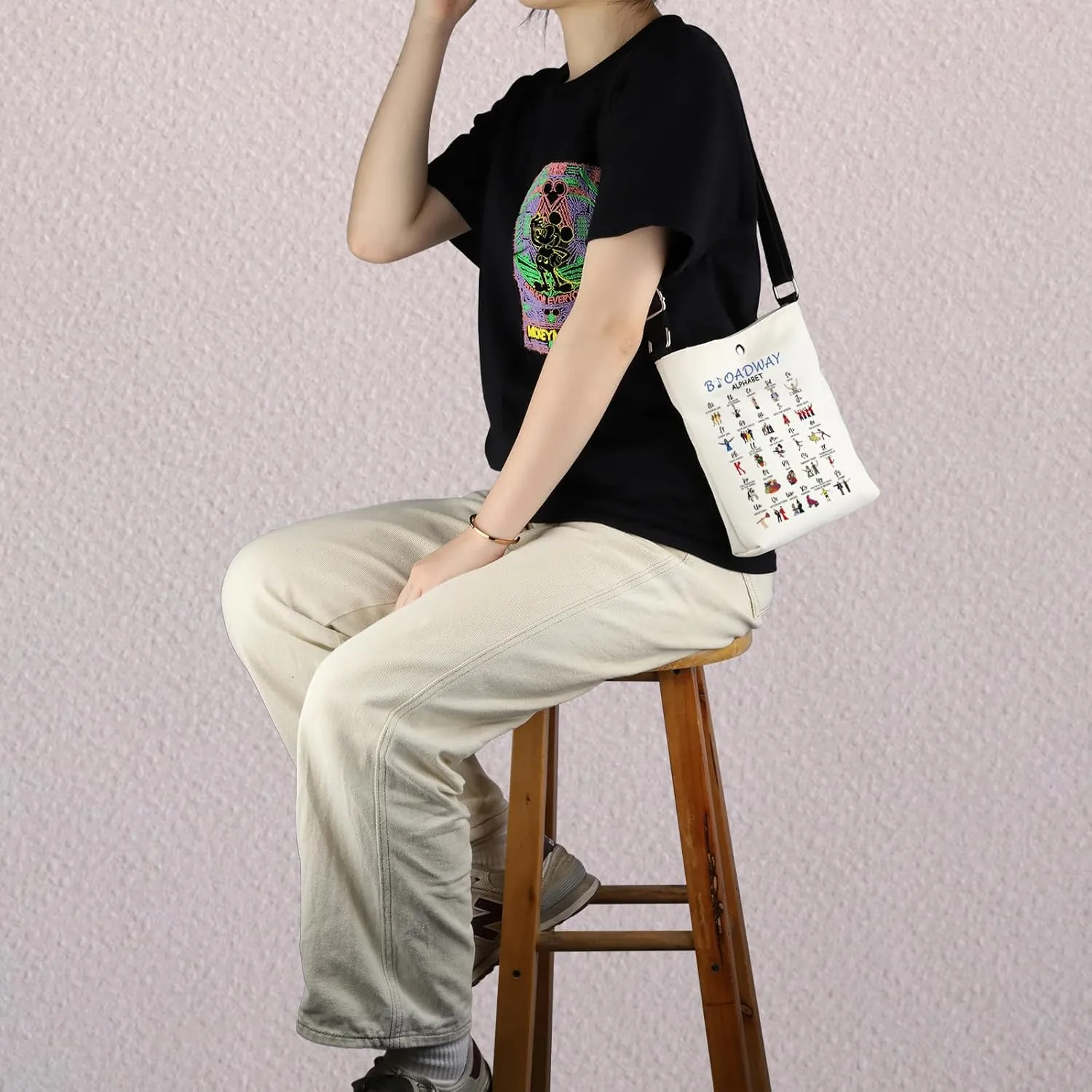 MNIGIU Musical Tote Bag Musical Lover Gift Musical Merchandise Musical Lover Gift