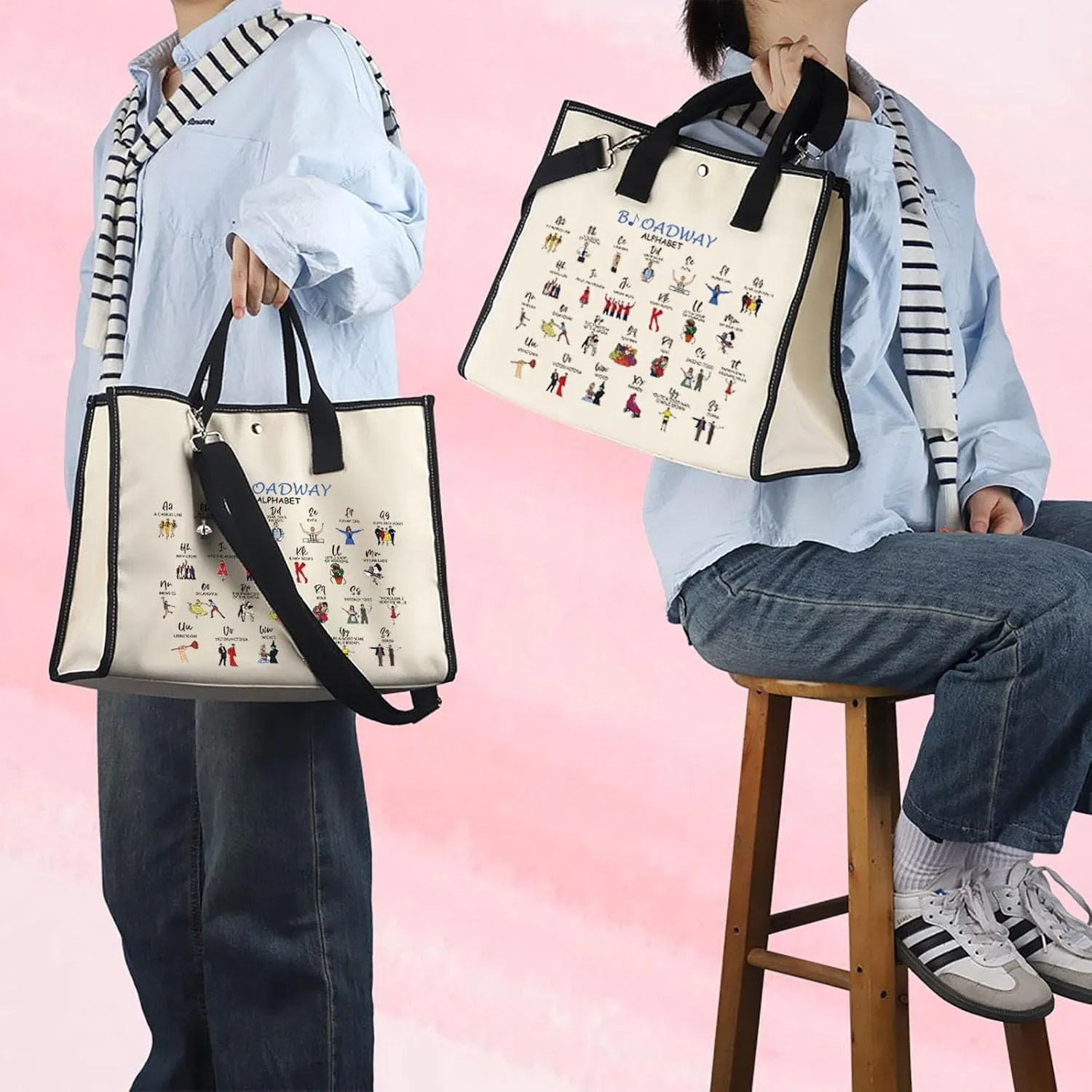 MNIGIU Musical Tote Bag Musical Lover Gift Musical Merchandise Musical Lover Gift