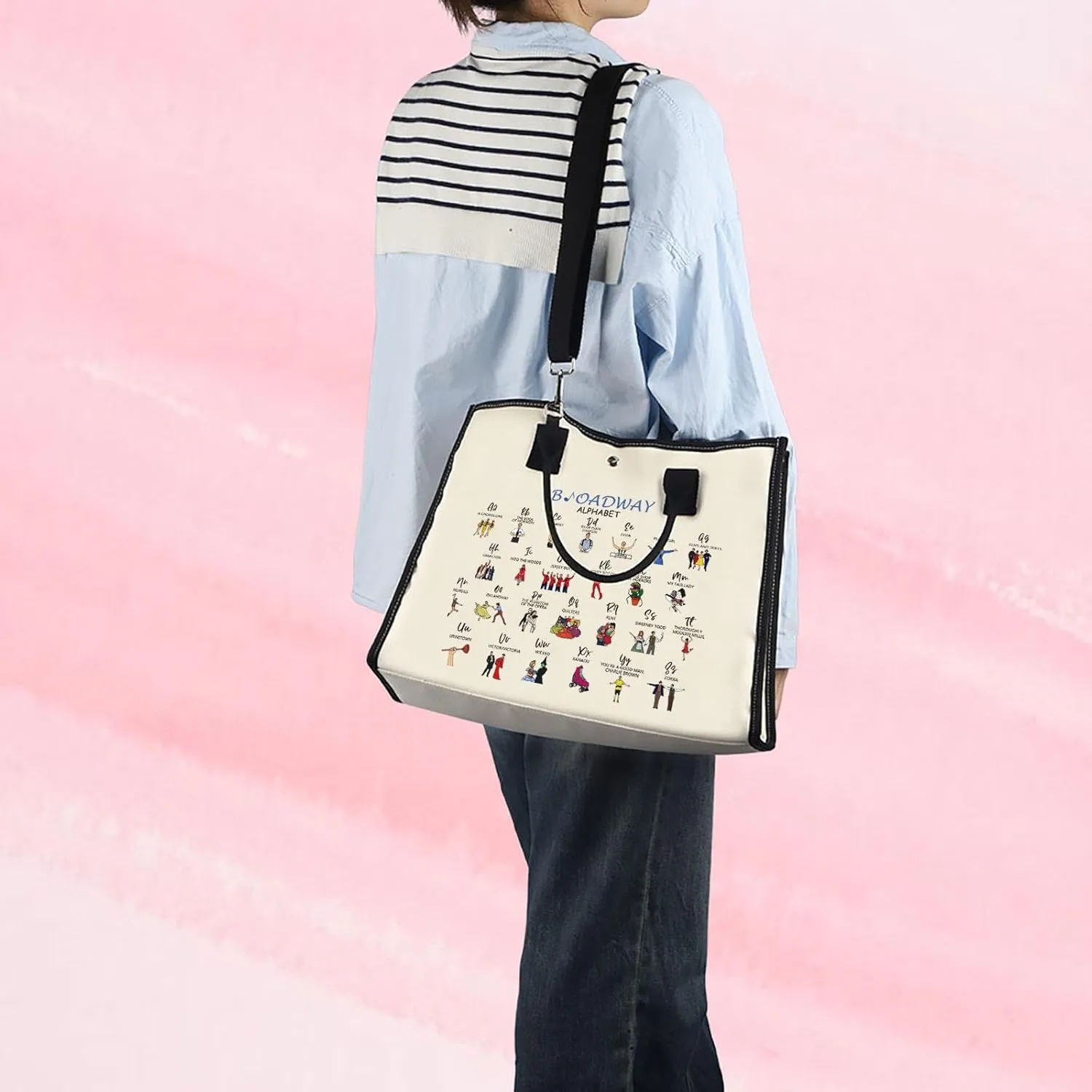 MNIGIU Musical Tote Bag Musical Lover Gift Musical Merchandise Musical Lover Gift