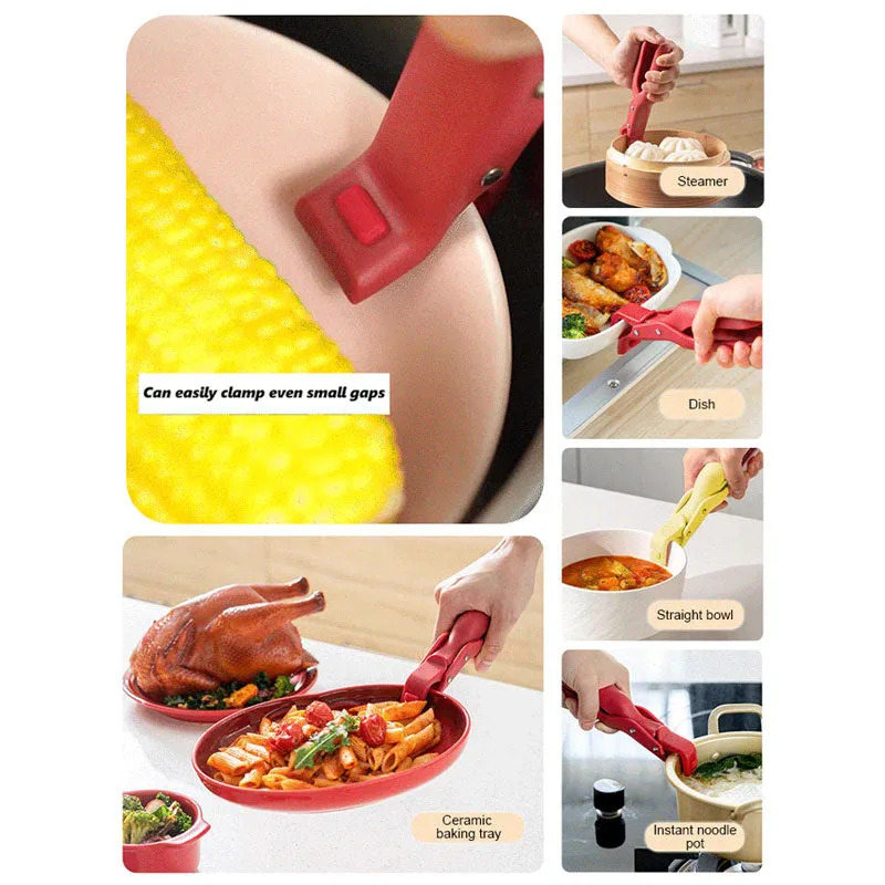 Multi-Purpose Anti-Scald Bowl Holder Clip for Kitchen 2pcs