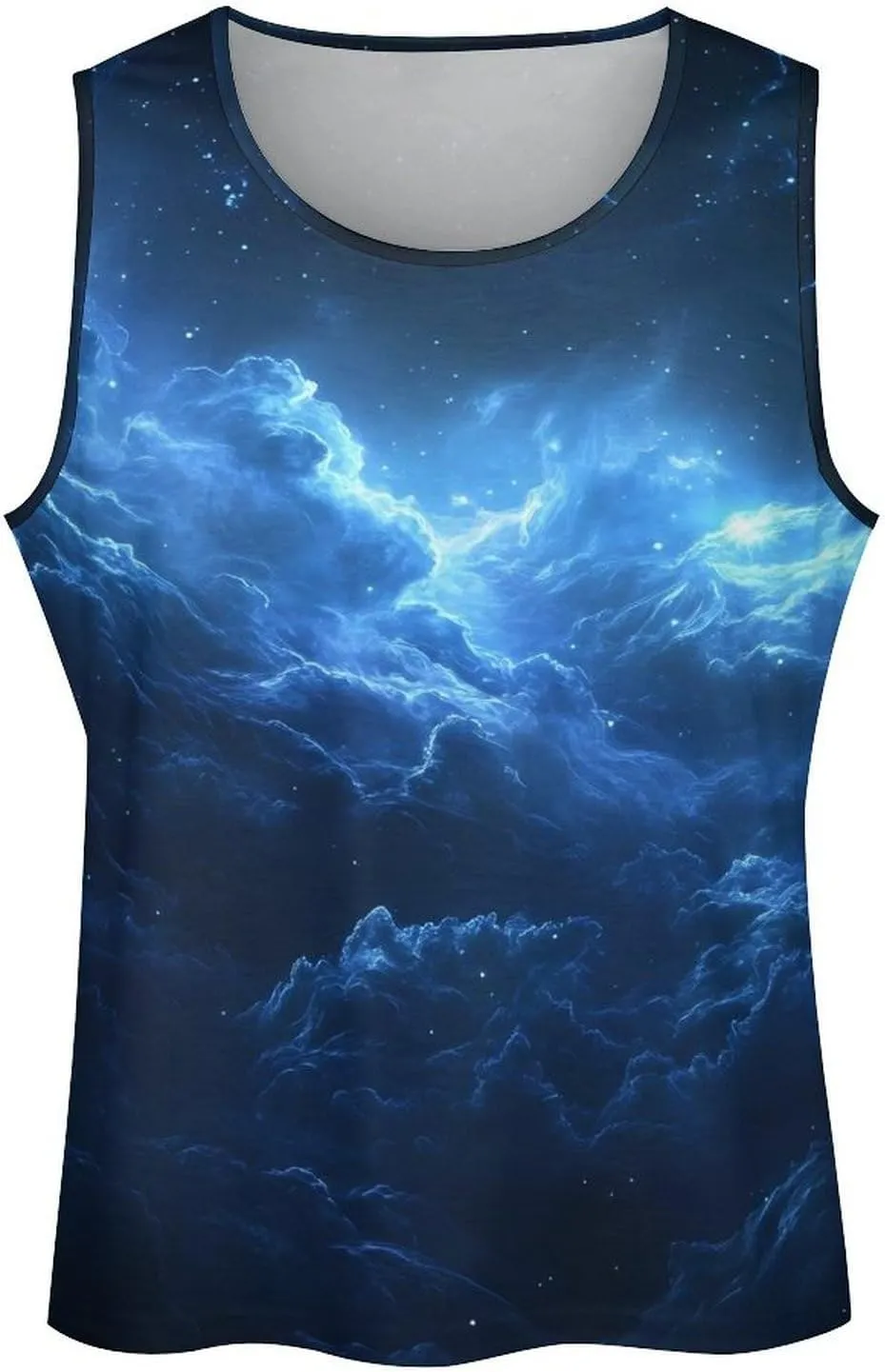 Nebula Cloud Men's Activewear Tank Tops Gym Sleeveless Muscle T Shirts Workout Tees Vest