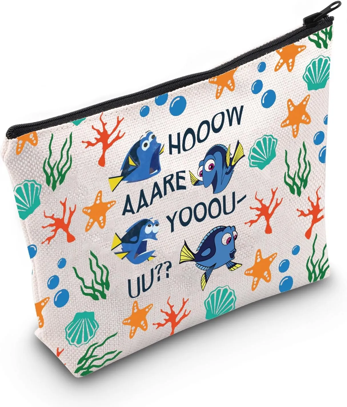 Nemo Dory Cartoon Movie Inspired Gift Dory Quote How Are You Makeup Bag for Dory Lover ag (How Are You bag)
