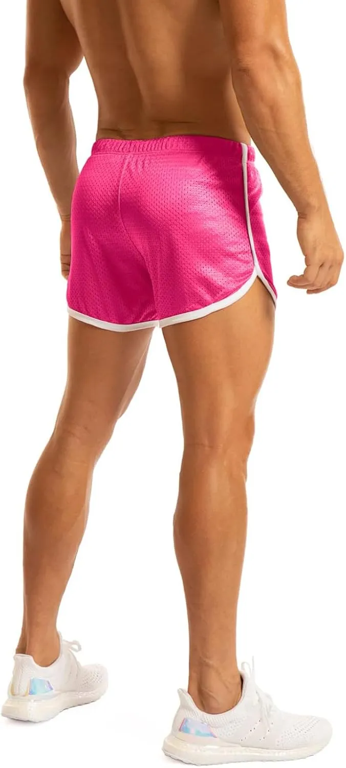 Ouber Men's Fitted Shorts Bodybuilding Workout Gym Running Tight Lifting Shorts