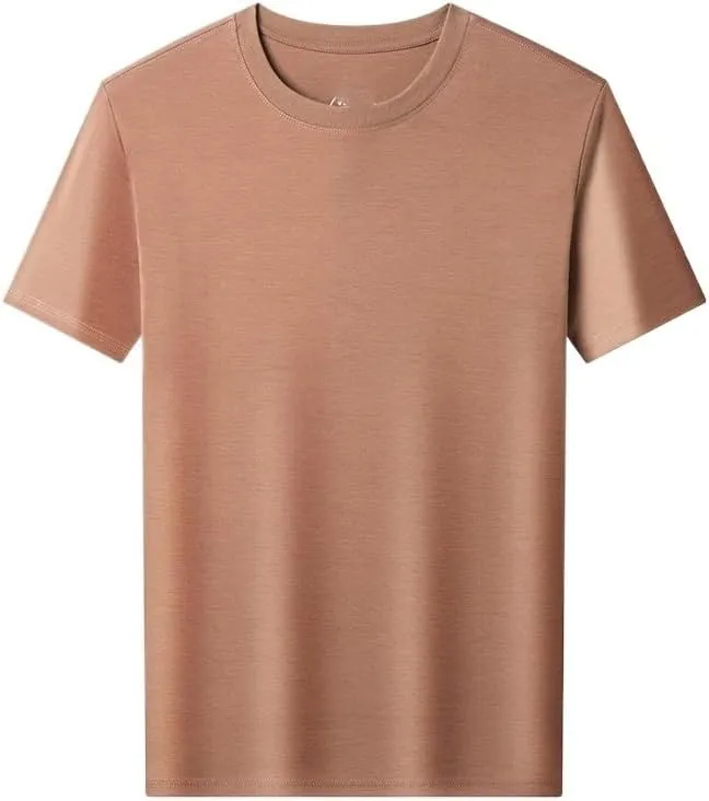 Premium Cotton Men's Casual Crew Neck T-Shirts in Solid Colors