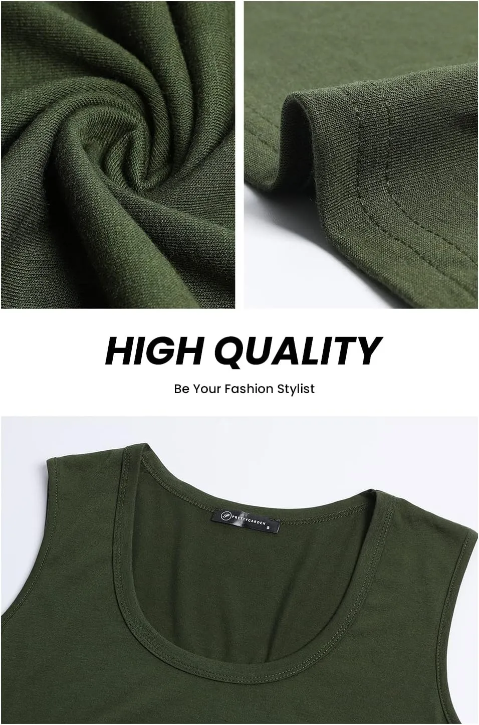 PRETTYGARDEN One Piece Jumpsuits 2025 Spring Sleeveless Tank Wide Leg Summer Casual Travel Airport Outfits Pants Rompers